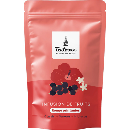 Teatower Spring Red Vruchteninfusie Zwarte Bes Vlier Hibiscus 80g