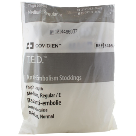 Kendall TED Anti-Trombose Kousen Dijbeenlengte Maat M Normaal Wit 1 Paar (34160)