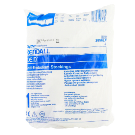 Kendall TED Anti-Trombose Kousen Dijbeenlengte Maat L Lang Wit 1 Paar (38560)