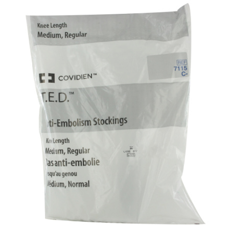 Kendall TED Anti- Embolism Kniekousen Maat M Normaal Wit 1 Paar (7115)