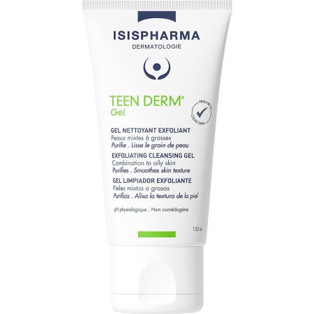 Isispharma Dermatologie Teen Derm Exfoliërende Reinigingsgel 150ml