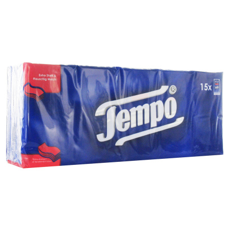 Tempo Zakdoeken 4-Laags Extra Sterk 10x15 Stuks