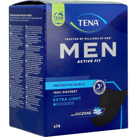 Tena Men Active Fit Protective Shield Incontinentiebeschermers Extra Light 14 Stuks