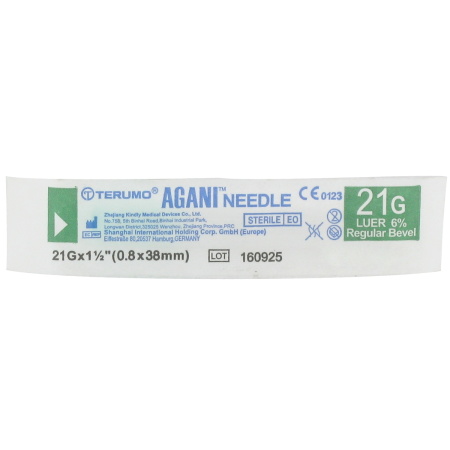 Terumo Naald Agani 21g Groen Injectienaald 1 Stuk
