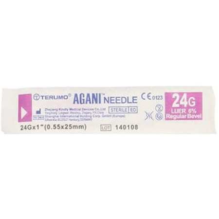 Terumo Naald Agani 24g 1rb Paars 1