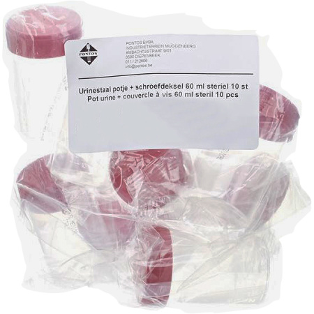 Terumo Steriele Urinepotje + Schroefdeksel Stuks 10x60ml