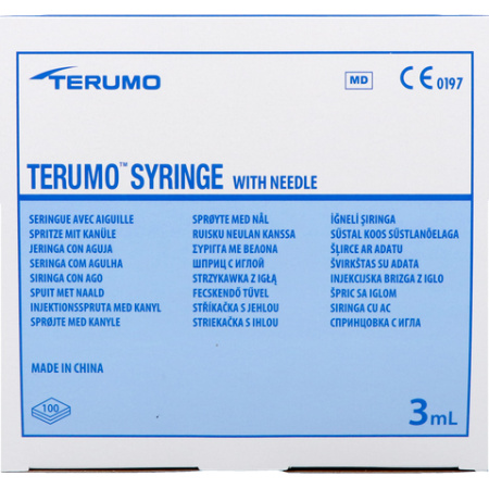 Terumo Spuit 3ml Met Naald 21g 0,8x25mm Steriel 100 Stuks
