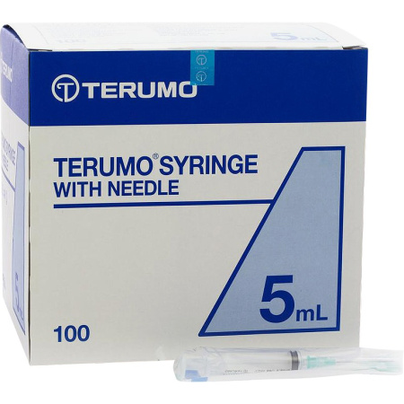 Terumo Spuit Met Naald 21g 1½ 5ml 100 Stuks