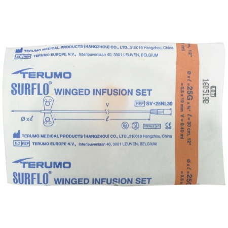 Terumo Surflo Gevleugelde Infusieset 25G 3/4 Oranje 1 Stuk