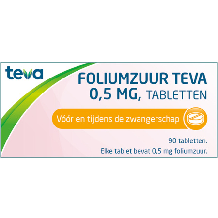 Teva Foliumzuur 0,5mg 90 Tabletten