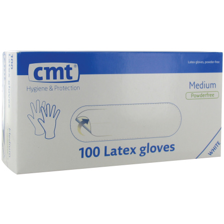 Texa Witte Latex Handschoenen Poedervrij Maat Medium 100 Stuks