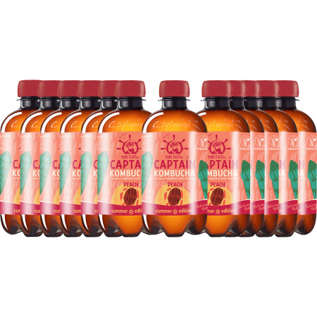 The Gutsy Captain Kombucha Perzik Bio 12x400ml