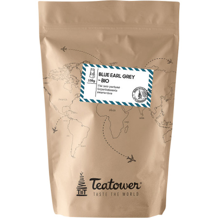 Teatower Blue Earl Grey Zwarte Thee Smaak Bergamot En Korenbloem Bio 100g