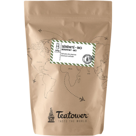 Teatower Sérénité Biologische Kruidenthee Munt En Roos Losse Thee 100g