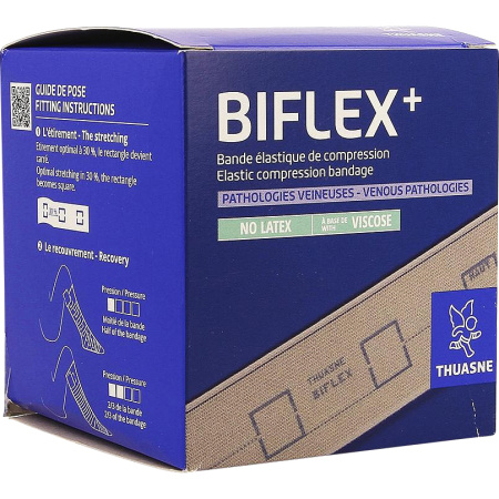 Thuasne Biflex 16 + Elastisch Verband Beige 8cm x 4m Stuk 1