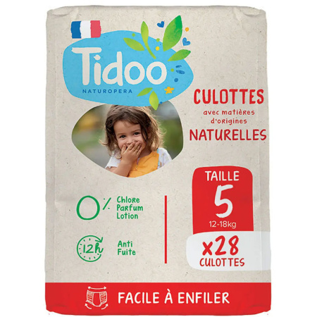 Tidoo Frans Ecologisch Luierbroekjes Anti-Lek 12u Baby's 12-18kg