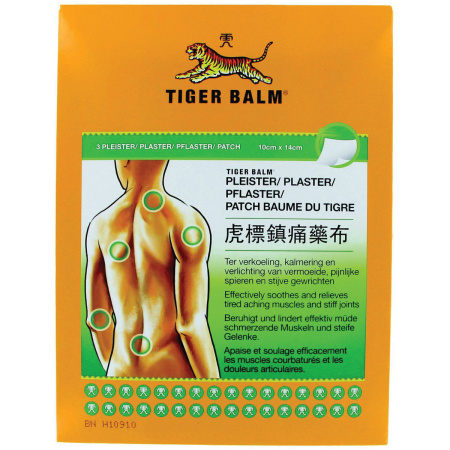 Tiger Balm Spieren En Gewrichten Pleister 10x14cm 3 Stuks