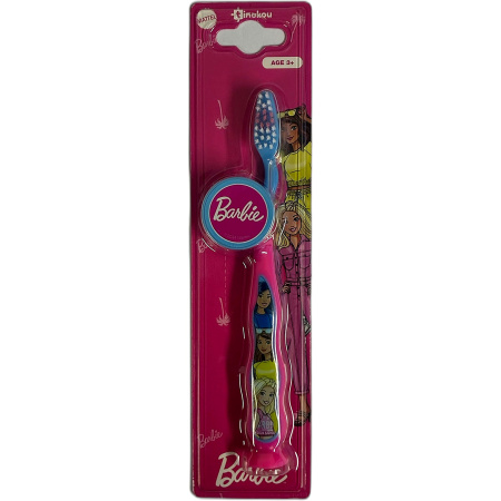 Tinokou Ergonomische Tandenborstel Met Beschermkap Barbie 1 Stuk