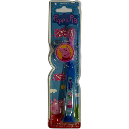 Tinokou Ergonomische Tandenborstel Met Beschermkap Peppa Pig 1 Stuk