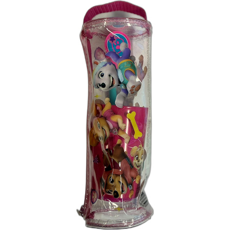 Tinokou Set Beker Etui En Ergonomische Tandenborstel Paw Patrol Skye 3 Stuks