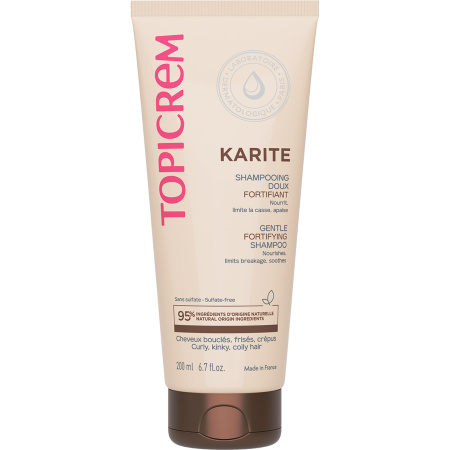 Topicrem Karité Zachte Versterkende Shampoo Krullend-Pluizig-Kroeshaar Tube 200ml