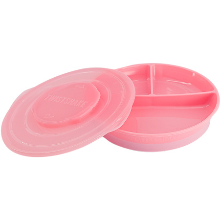 Twistshake Gevouwen Bord Pastelroze +6 Maanden 1 Stuk