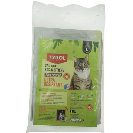Tyrol Kattenbakzakken Met Kartonnen Bodem 44x30cm 5 Stuks