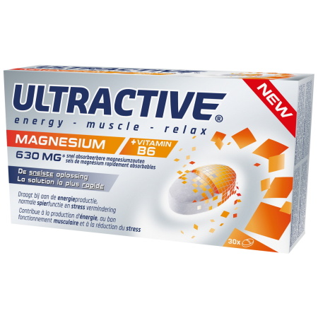 Ultractive Energy-Muscle-Relax Magnesium En Vitamine B6 30 Tabletten