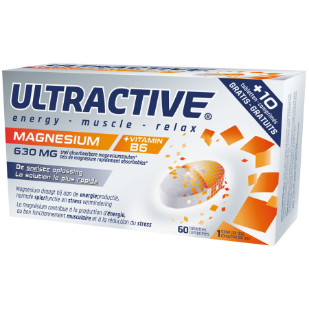 Ultractive Energy-Muscle-Relax Magnesium En Vitamine B6 Tabletten 60