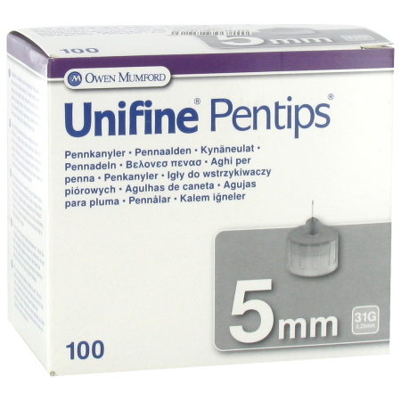 Unifine Pentips Naaldpen 31G 5mm 100 Stuks