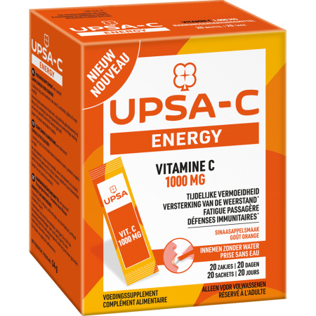 UPSA-C Energy Vitamine C 1000mg Sinaassappelsmaak 20 sticks