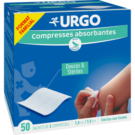 Urgo Kompressen 7,5x7,5cm 100 Stuks