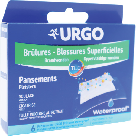 Urgo Pleister Brandwonden Waterproof 5x7cm 6 Stuks
