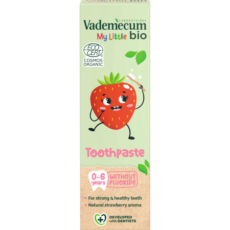 Vademecum Bio Tandpasta 0-6 Jaar Aardbeismaak Tube 50ml