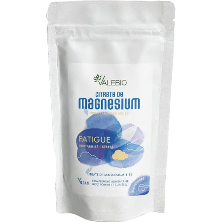 Valebio Magnesiumcitraat Tegen Vermoeidheid 80g