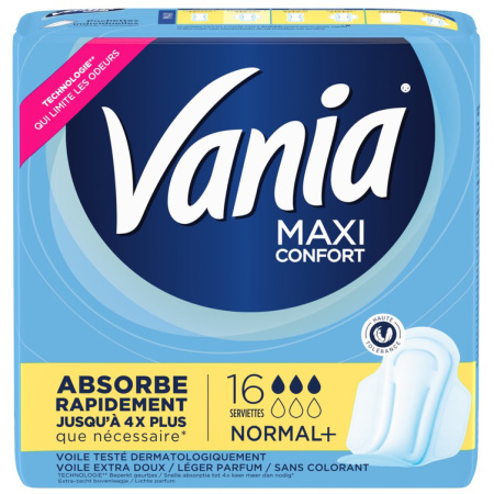 Vania Maxi Confort Normal+ Periodieke Handdoeken 16 Stuks
