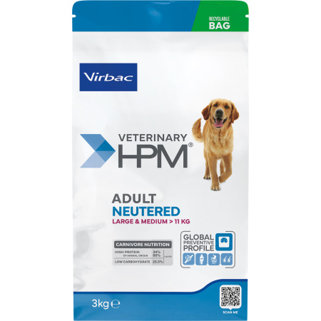 Virbac Veterinary HPM Adult Neutered Dog Large & Medium 3kg
