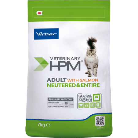 Virbac Veterinary HPM Adult With Salmon Neutered & Entire Cat 7kg