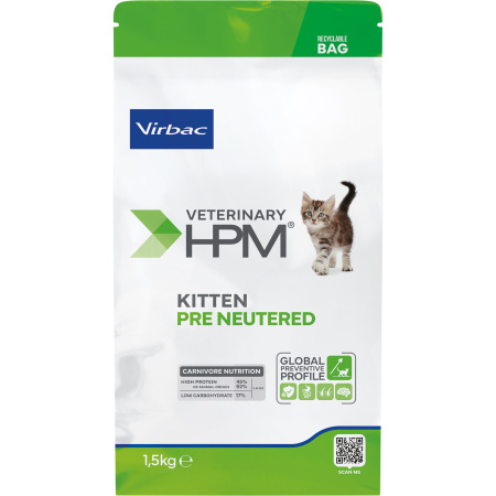 Virbac Veterinary HPM Kitten Pre Neutered Cat 1,5kg