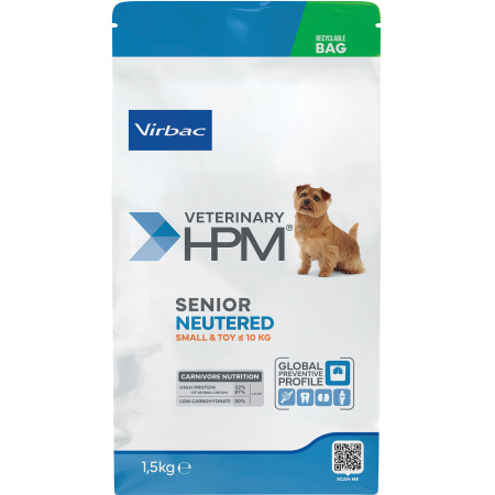 Virbac Veterinary HPM Senior Neutered Dog Small & Toy 1,5kg
