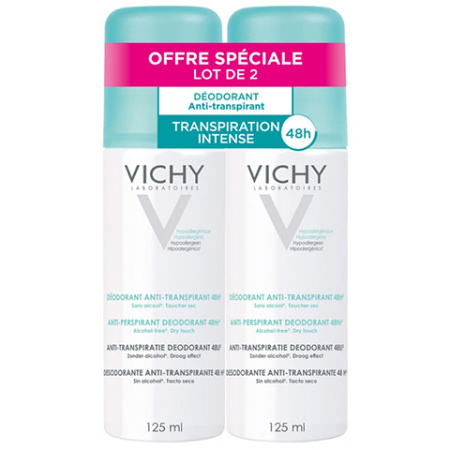 Vichy Deodorant Duo 48u Intense Transpiratie Aerosol 2x125ml