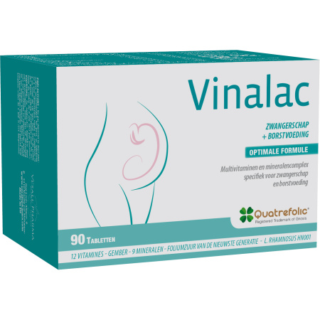 Vinalac Quatrefolic Zwangerschap & Borstvoeding 90 Tabletten