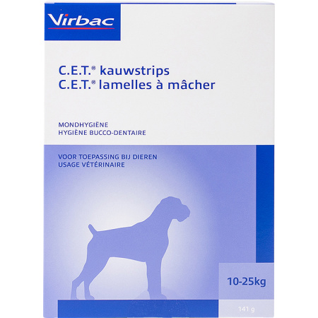 Virbac Enzymatische Kauwstrips Honden 10-25kg Doosje 141g