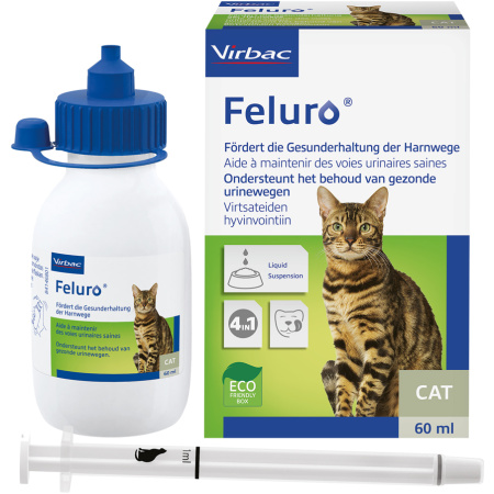 Virbac Feluro Orale Suspensie Ter Ondersteuning Van De Blaas Voor Katten 60ml