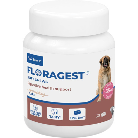 Virbac Floragest Dog L 6g 30 Zachte Kauwsnacks