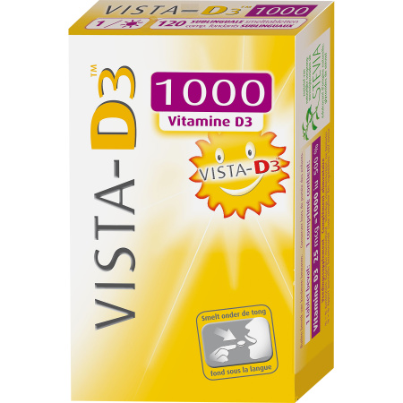 Vista D3 1000 Sublinguale Smelttabletten 120