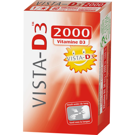 Vista D3 2000 Sublinguale Smelttabletten 60