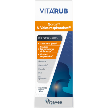 Vita'Rub Keel En Luchtwegen Kamille Grove Den En Honing 155ml