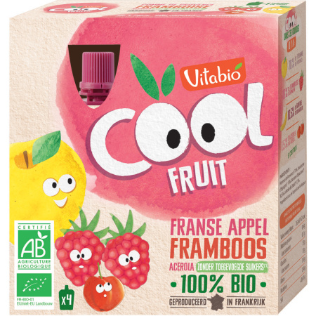 Vitabio Cool Fruits Appel En Framboos 4x90g