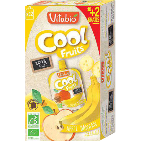 Vitabio Cool Fruit Banaan En Appel 12x90g